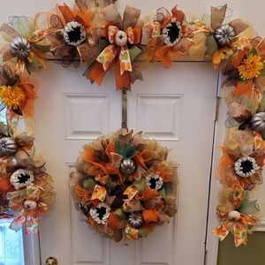 Fall wreath and garland
